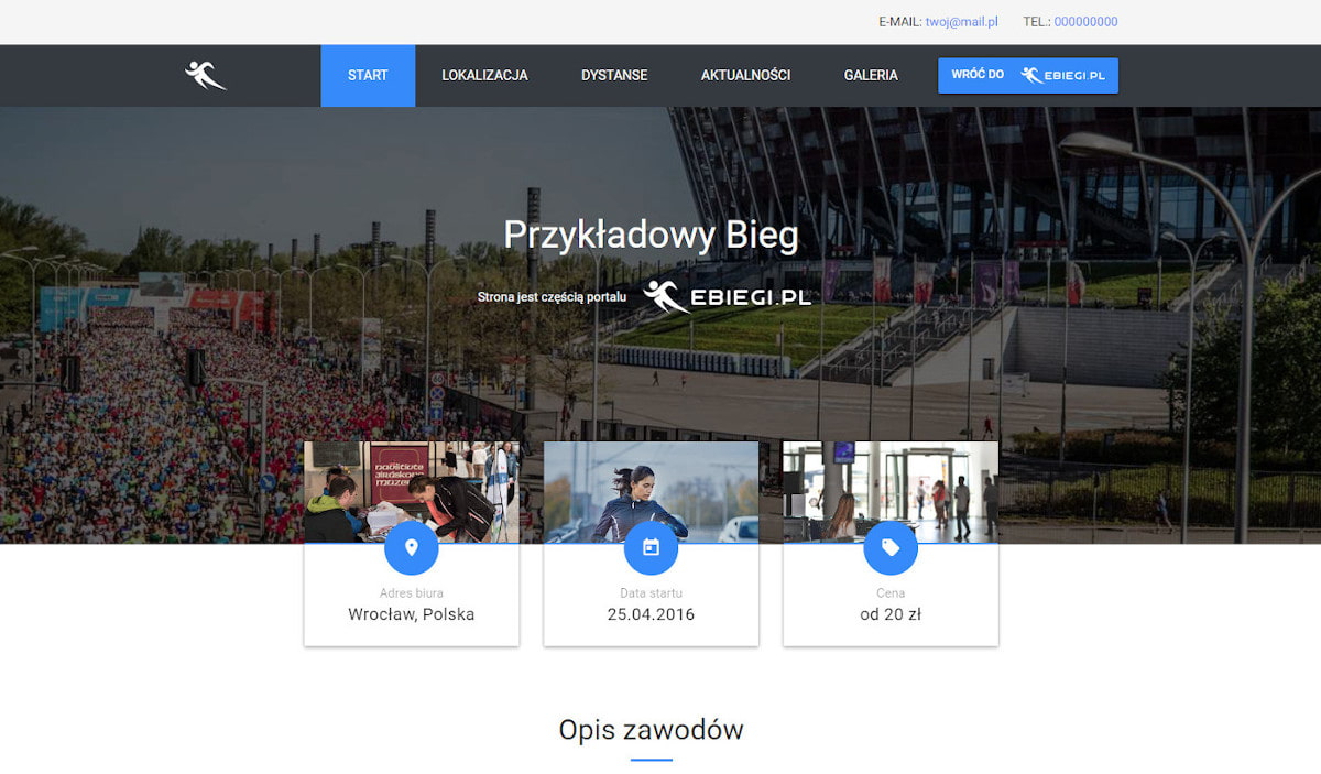 Portal internetowy dla ebiegi.pl