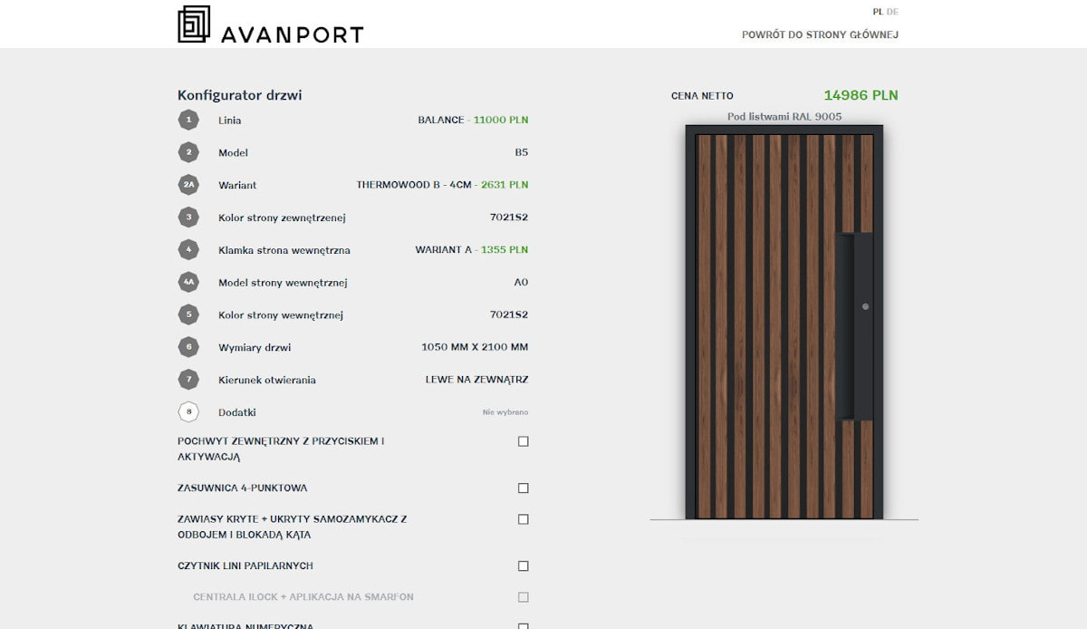 Aplikacja dla Avanport