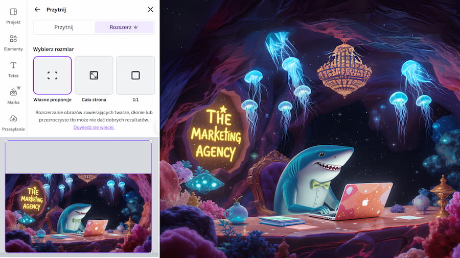 Rozszerzanie obrazów