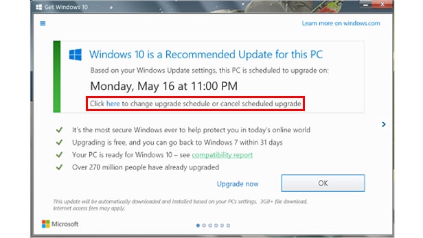 Windows 10 update nieuczciwa praktyka