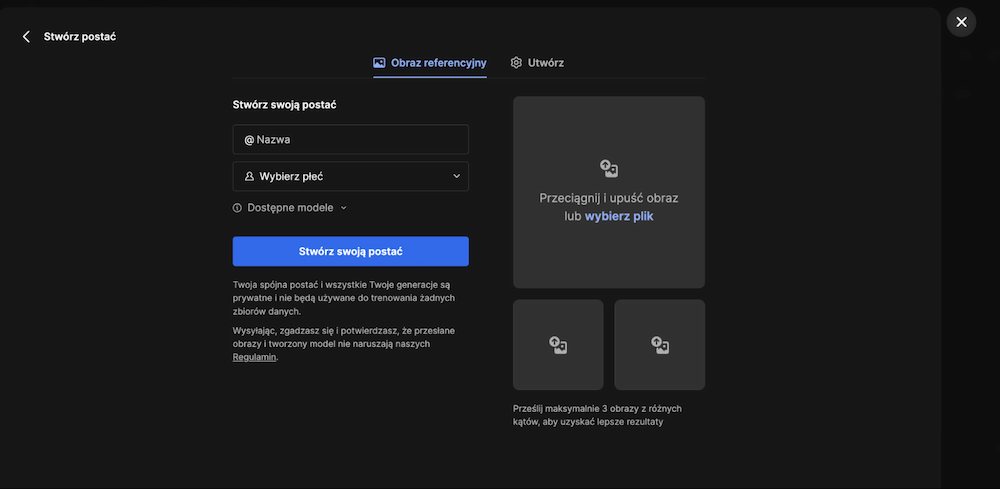 Podanie danych o postaci Dane o postaci