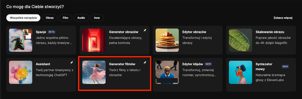 Generowanie filmów Generowanie filmów