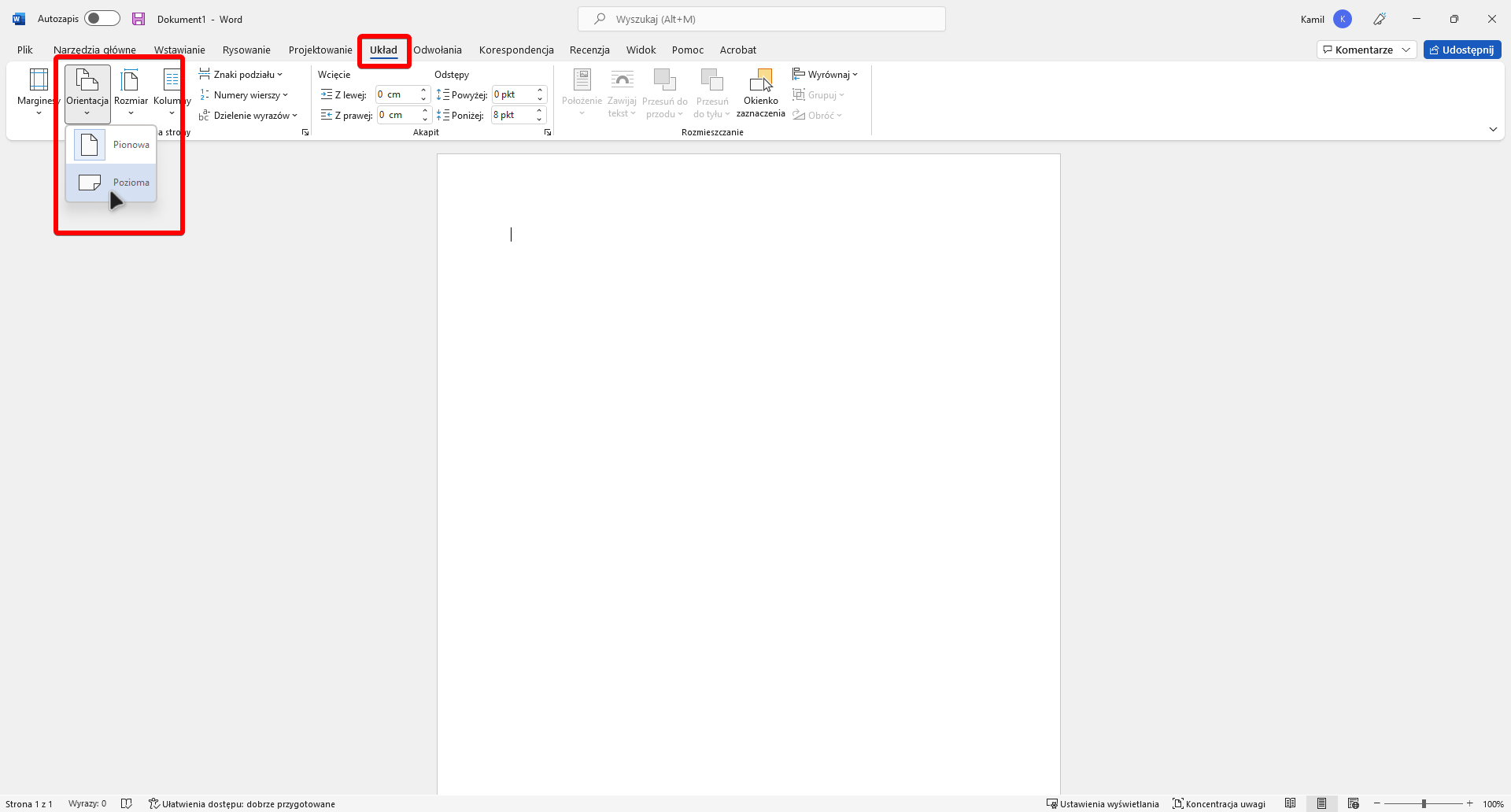 Krok po kroku - kartka świąteczna w programie MS Word