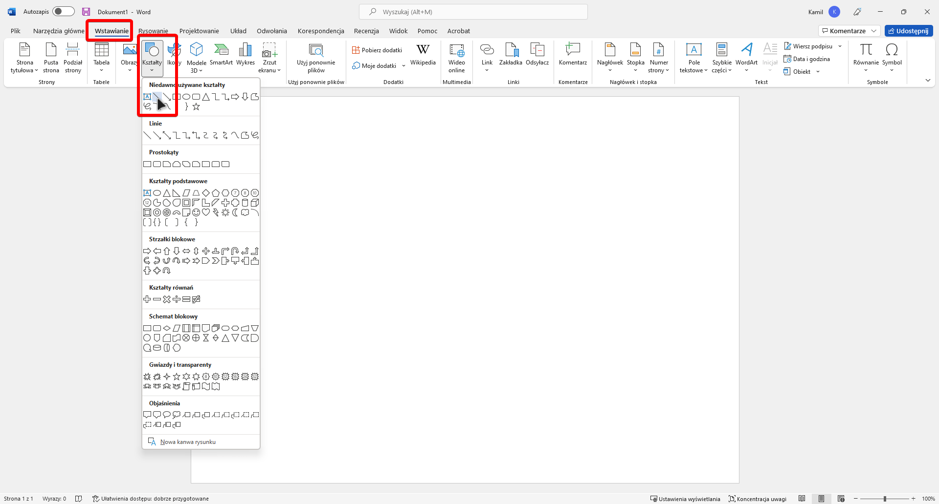 Krok po kroku - kartka świąteczna w programie MS Word