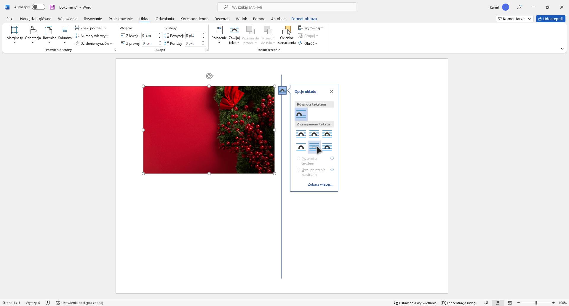 Krok po kroku - kartka świąteczna w programie MS Word