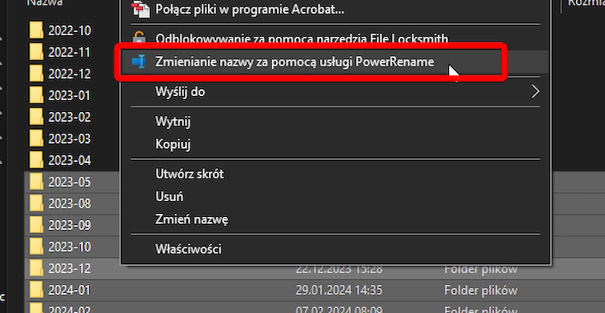 Microsoft PowerToys - masowa zmiana nazwy plików