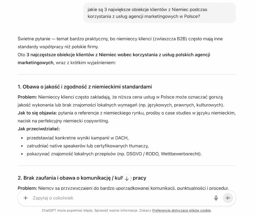 ChatGPT - odpowiedź