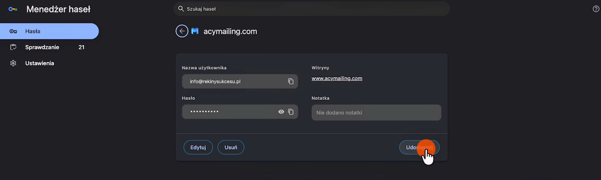 Bezpieczne przesyłanie haseł w Chrome Bezpieczne przesyłanie haseł w Chrome