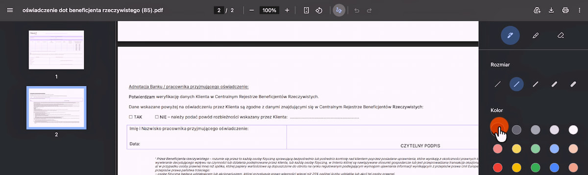 Podpisywanie dokumentów w Chrome Podpisywanie dokumentów w Chrome
