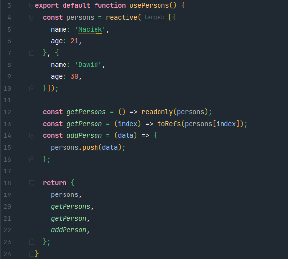 Vue 3 - kod - Composition API