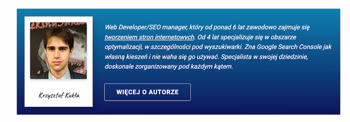 Przykład dobrej sekcji autora wpisu Przykład dobrej sekcji autora wpisu