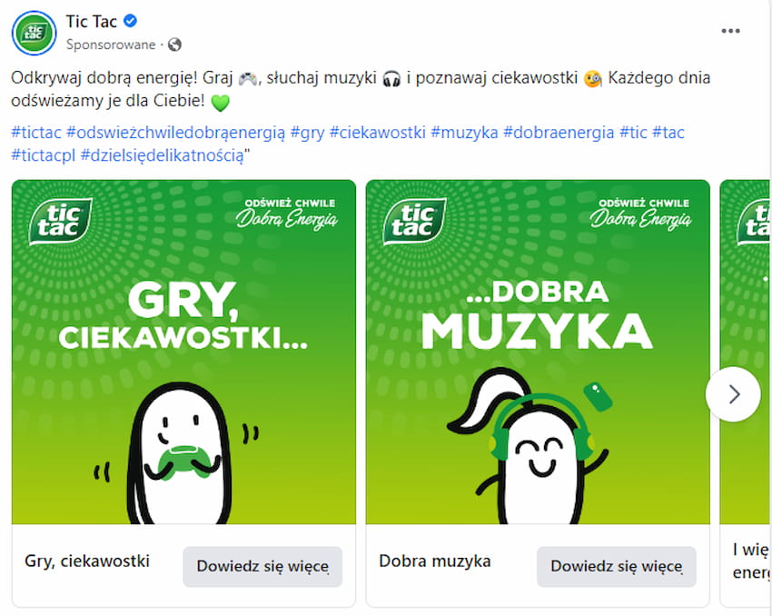 Post TicTac na Facebook Post TicTac