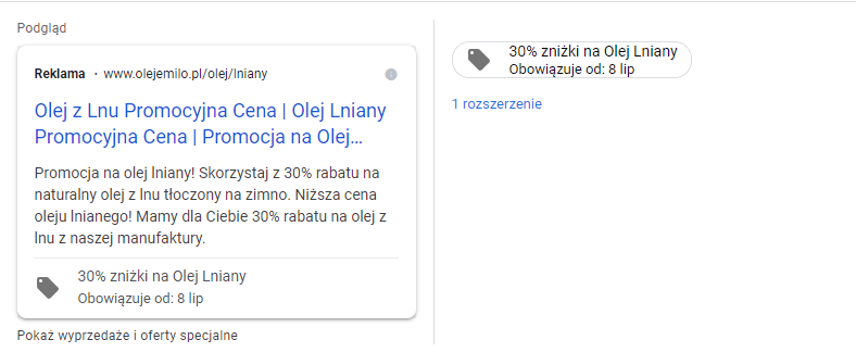 Rozszerzenie promocji