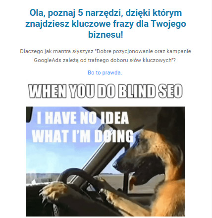 Mailingi - skuteczność (mem)