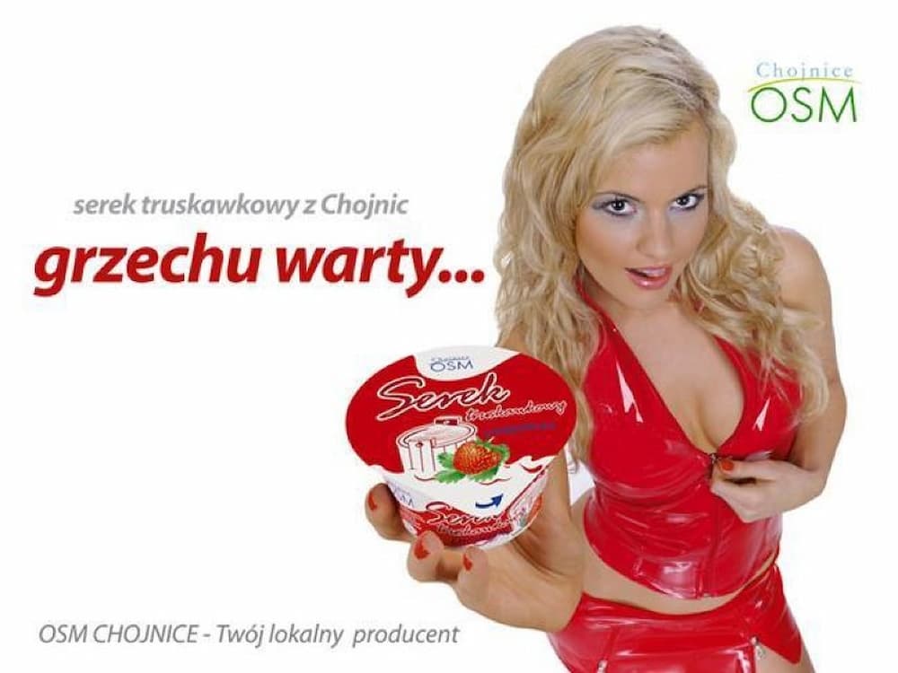 Reklama serka truskawkowego