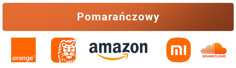 Orange, ING, Amazon, Xiaomi, SoundCloud - loga z dominującym kolorem pomarańczowym