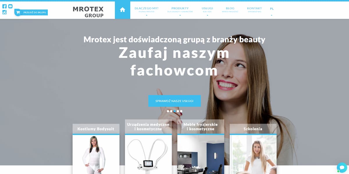 Realizacja strony Mrotex Group