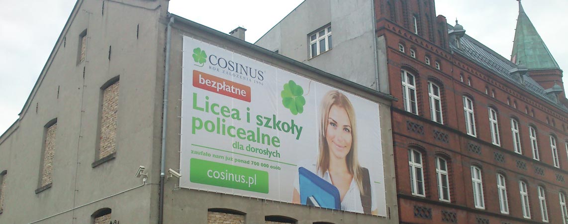 Banner reklamowy firmy Cosinus