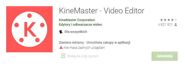 Program do montażu filmów na telefonie - KineMaster