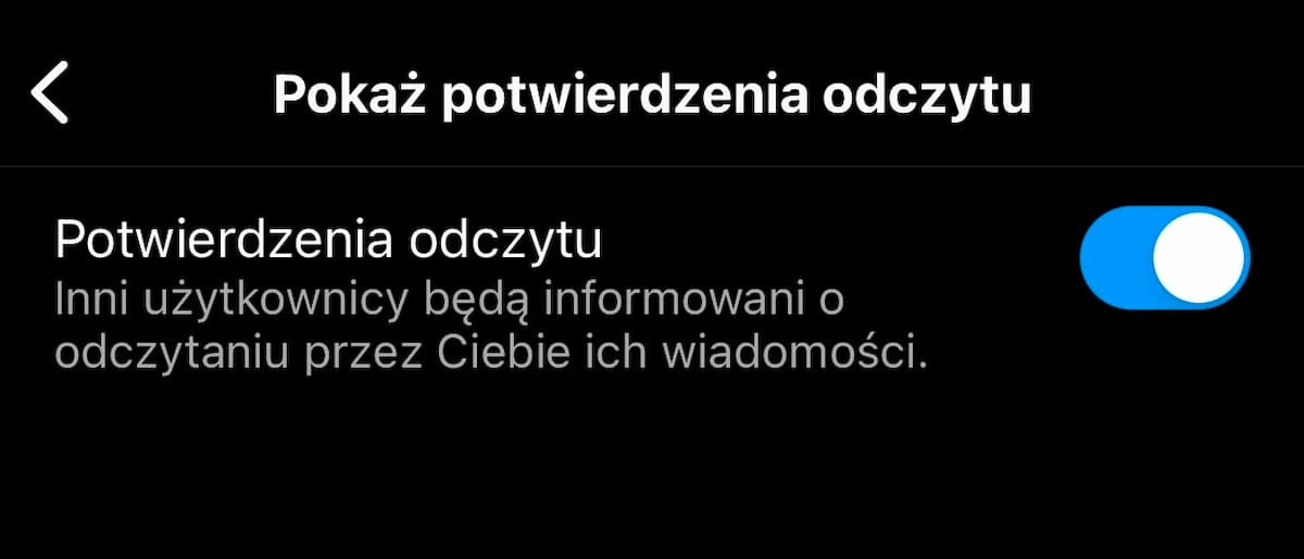 Potwierdzenia odczytu wiadomości