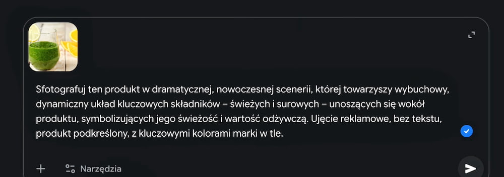 Prompt do dynamicznego ujęcia reklamowego Prompt do dynamicznego ujęcia reklamowego