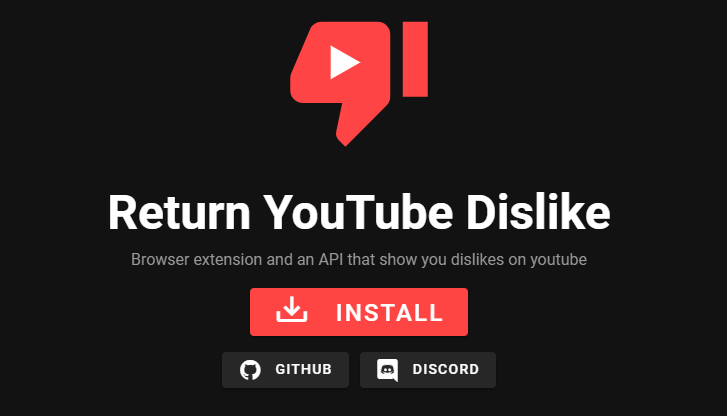 Return YouTube Dislike - wtyczka - strona pobierania